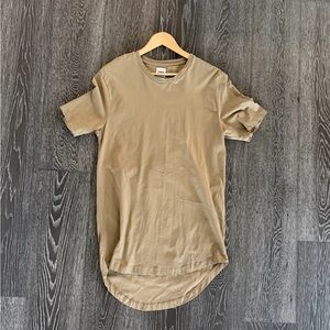 Zara Khaki Men's Tee long length